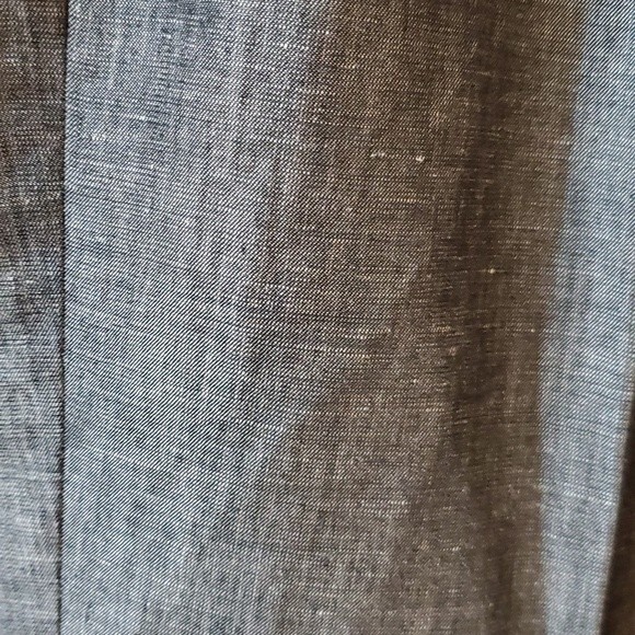 TALBOTS LINEN DRAWSTRING WIDE STRAIGHT LEG GRAY PANTS SIZE 10 BEACHY HIGH WAIST - Picture 3 of 11